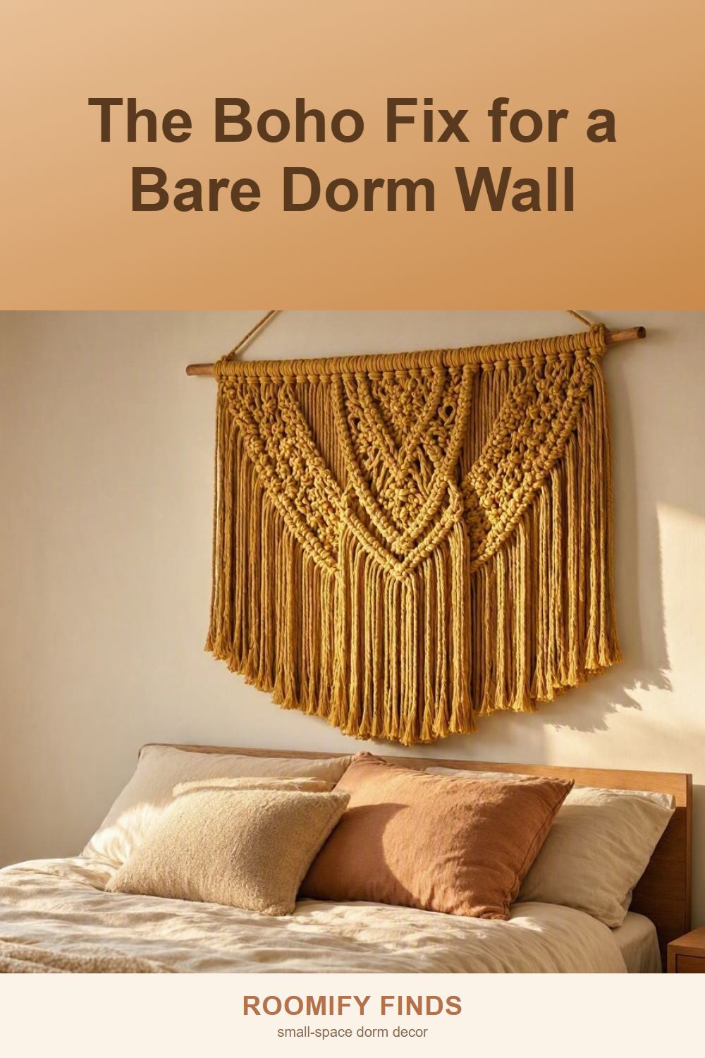 The Boho Fix for a Bare Dorm Wall