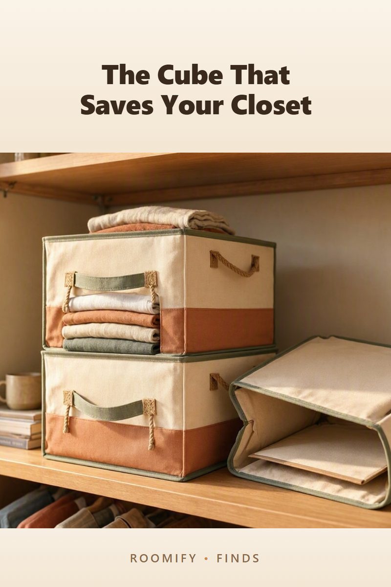 Collapsible Storage Cubes for a Dorm Closet That Fits Everything