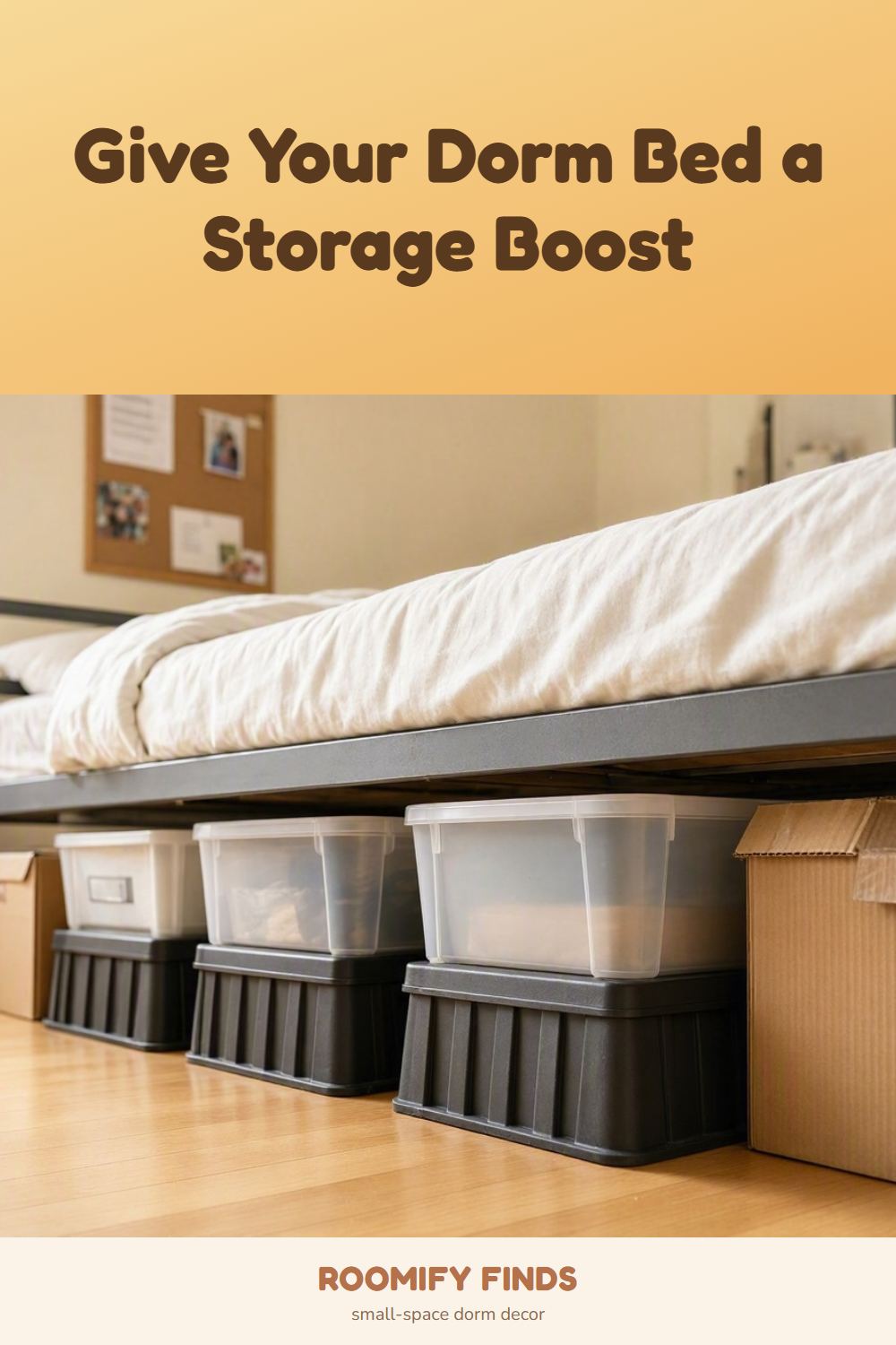Give Your Dorm Bed a Storage Boost