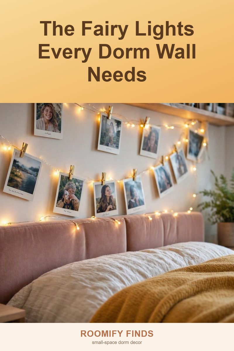 Fairy Lights With Photo Clips for an Instant Dorm Wall Glow-Up