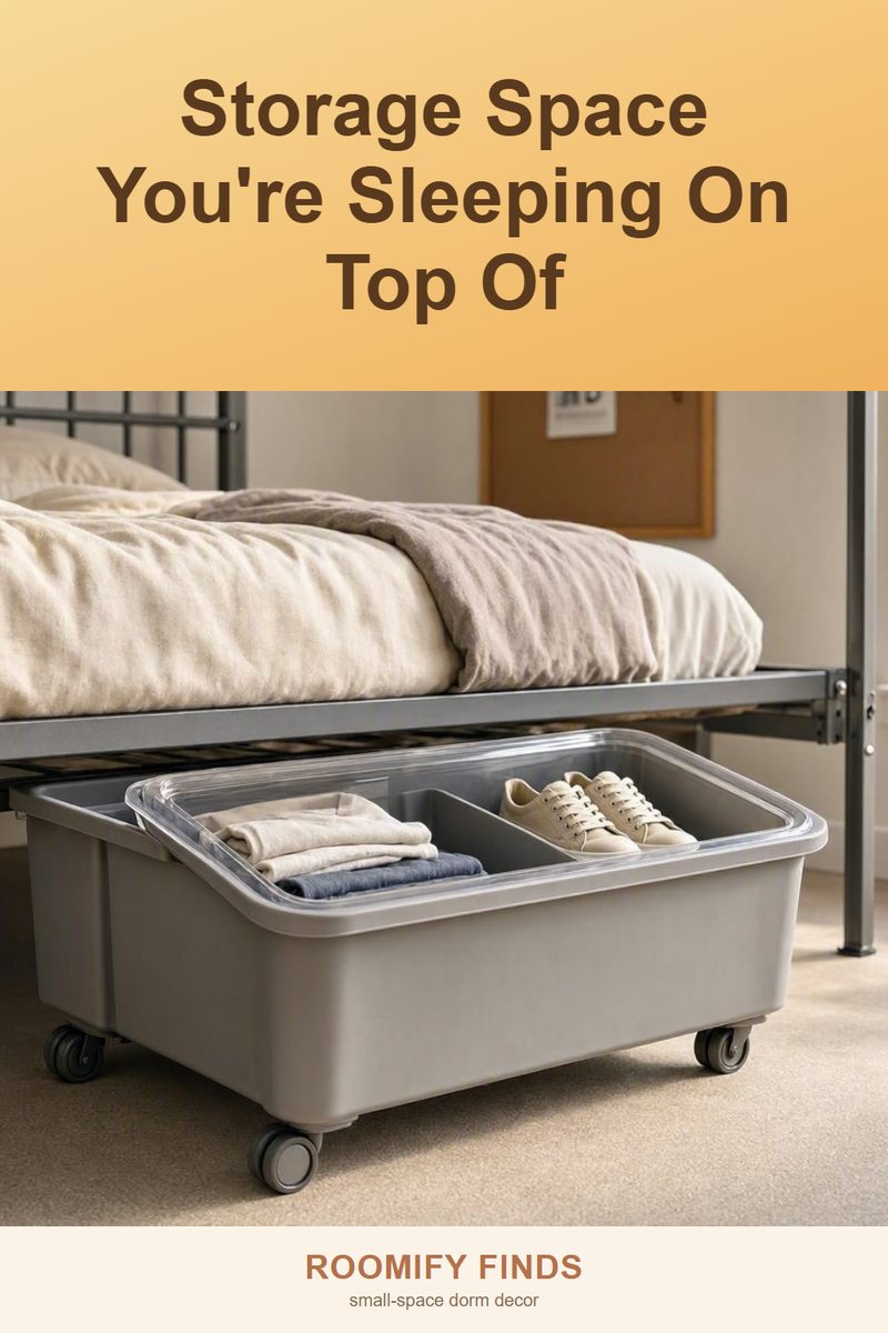 Rolling Under-Bed Storage Bins for What the Dorm Closet Can't Hold