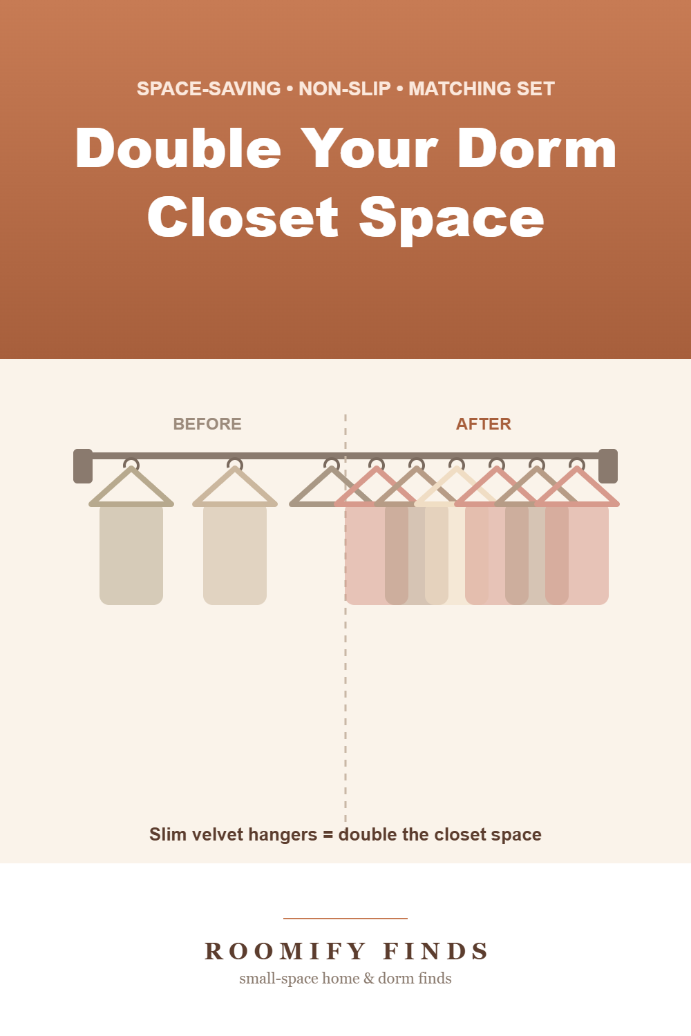 Space Saving Velvet Hangers for a Tiny Dorm Closet